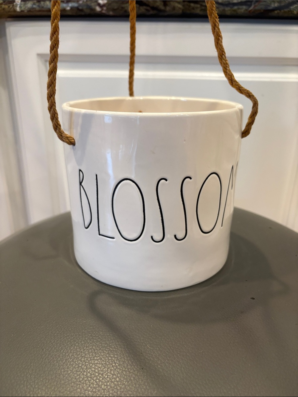 Ceramic Rae Dunn "BLOSSOM" Planter, 5.5” H x 5.75”W